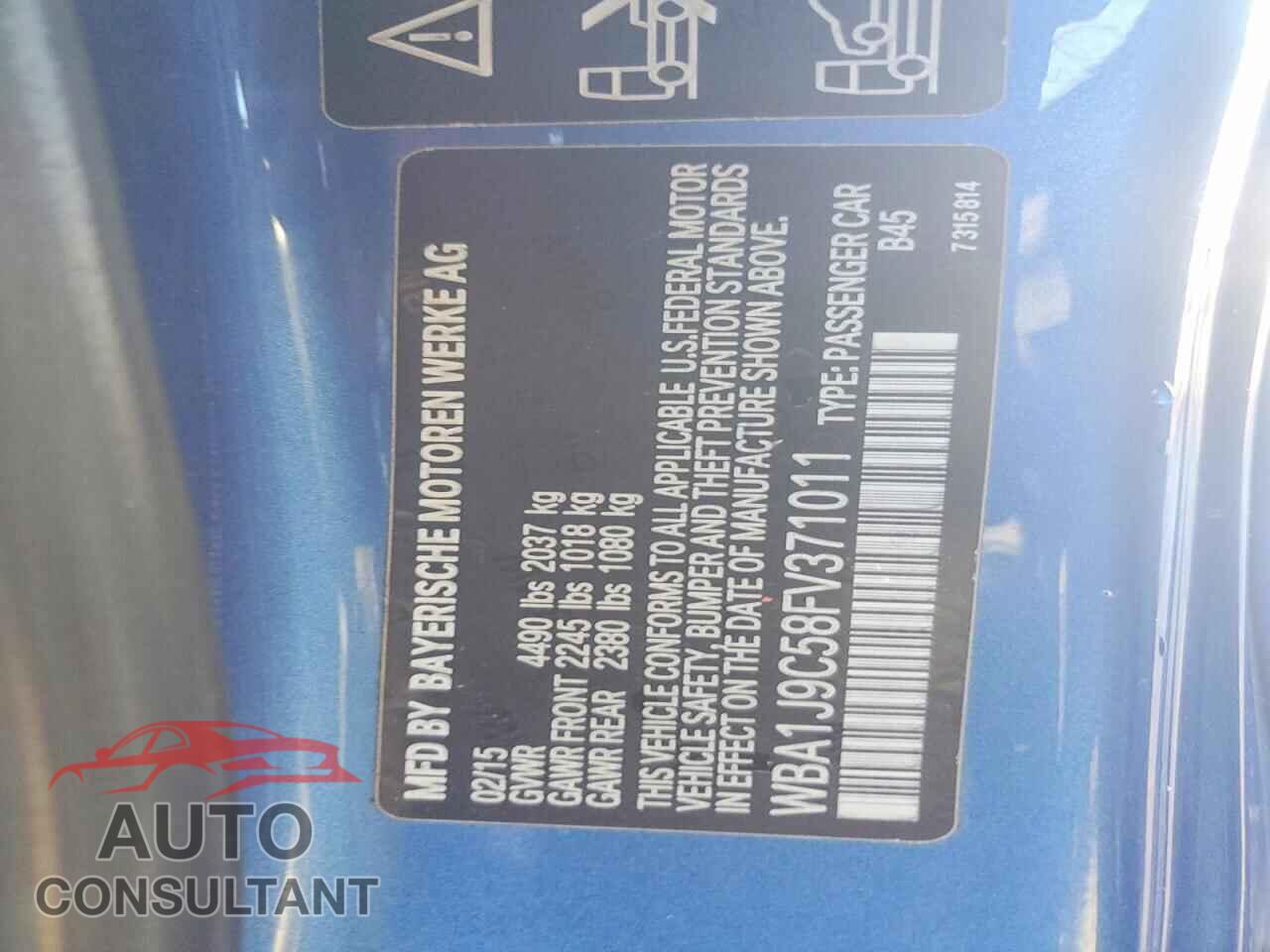 BMW M2 2015 - WBA1J9C58FV371011