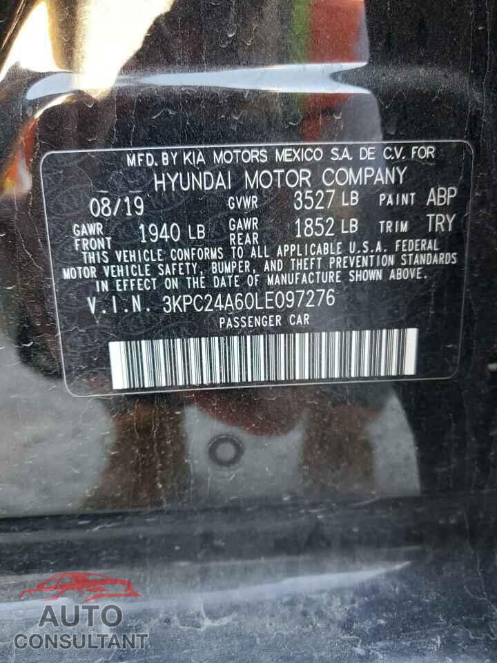 HYUNDAI ACCENT 2020 - 3KPC24A60LE097276