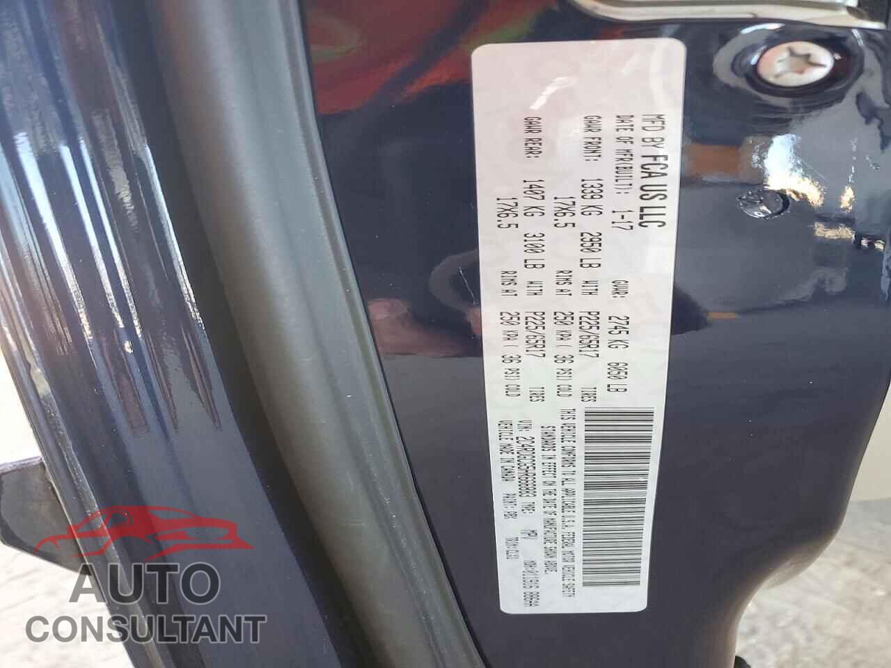 DODGE CARAVAN 2017 - 2C4RDGCG5HR666883