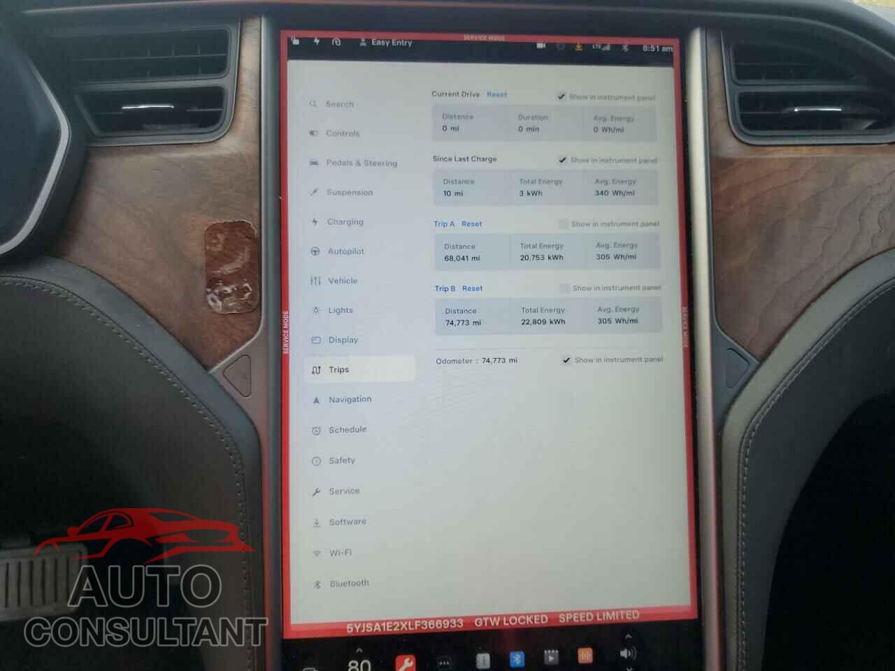 TESLA MODEL S 2020 - 5YJSA1E2XLF366933