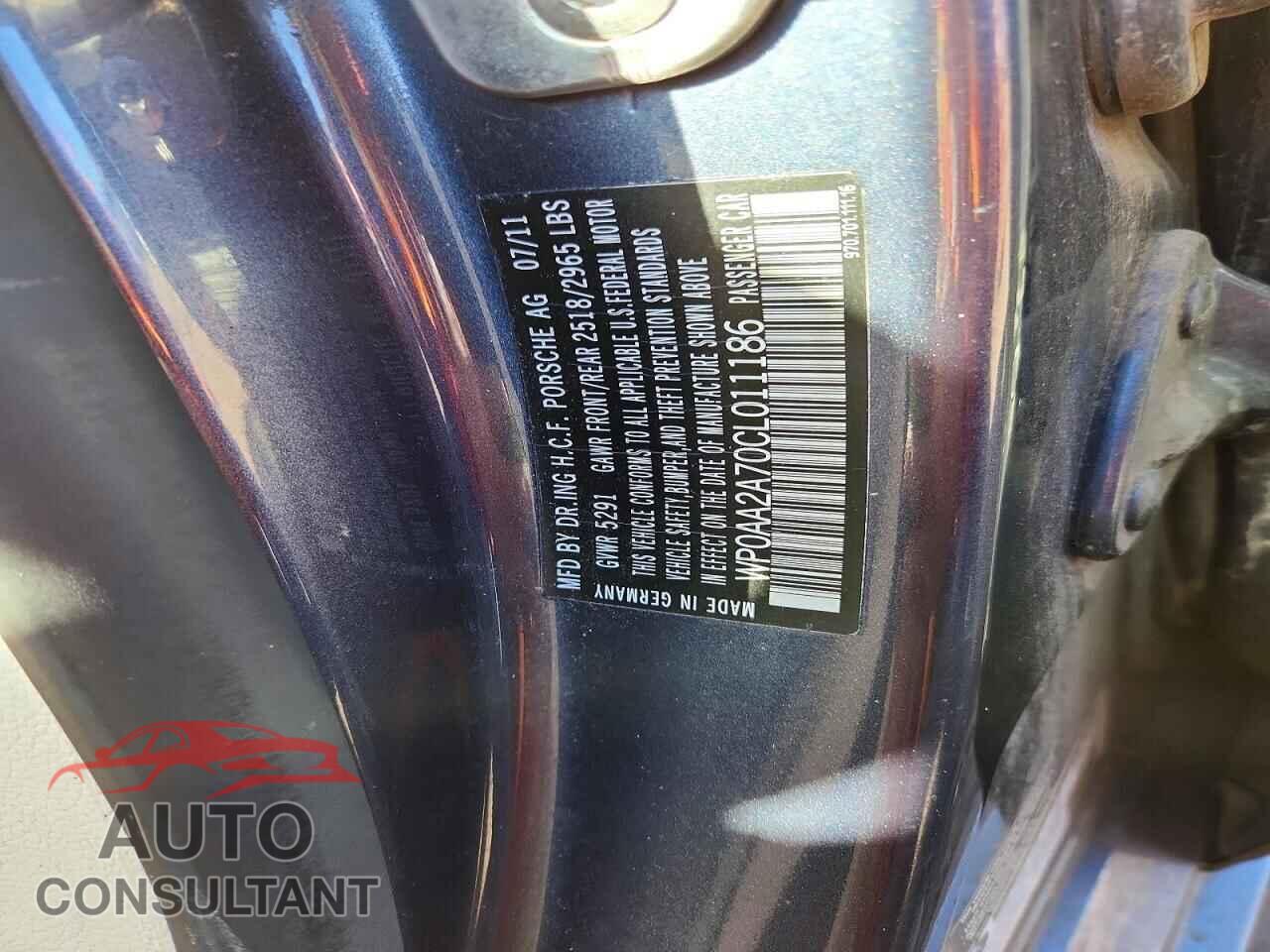 PORSCHE PANAMERA 2012 - WP0AA2A70CL011186