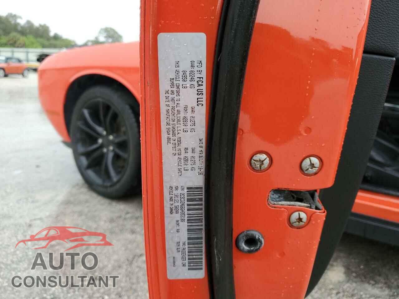 DODGE CHALLENGER 2016 - 2C3CDZAG6GH353189