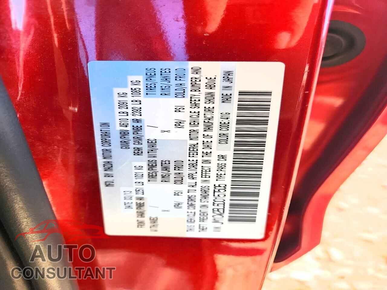 MAZDA 5 2013 - JM1CW2BL6D0157505