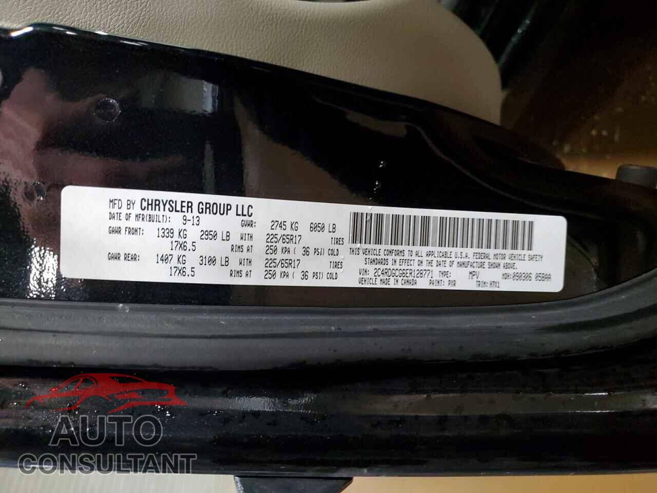 DODGE CARAVAN 2014 - 2C4RDGCG6ER128771