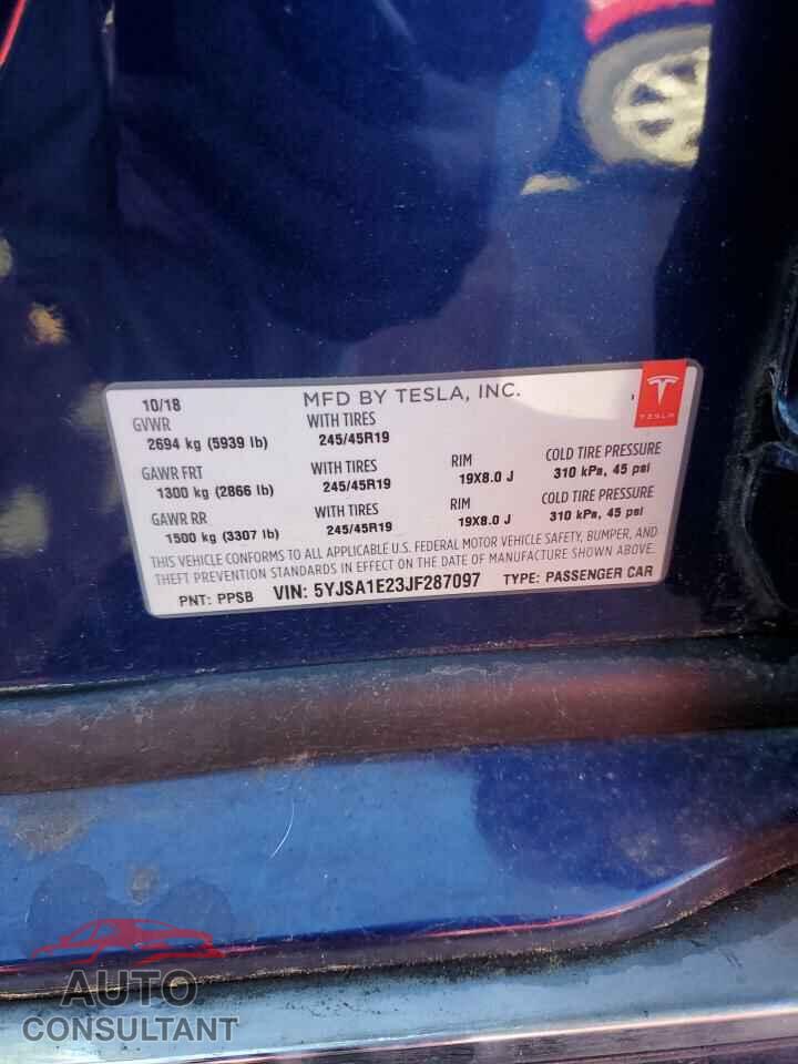 TESLA MODEL S 2018 - 5YJSA1E23JF287097