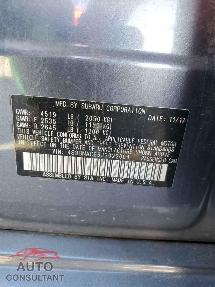 SUBARU LEGACY 2018 - 4S3BNAC66J3022004