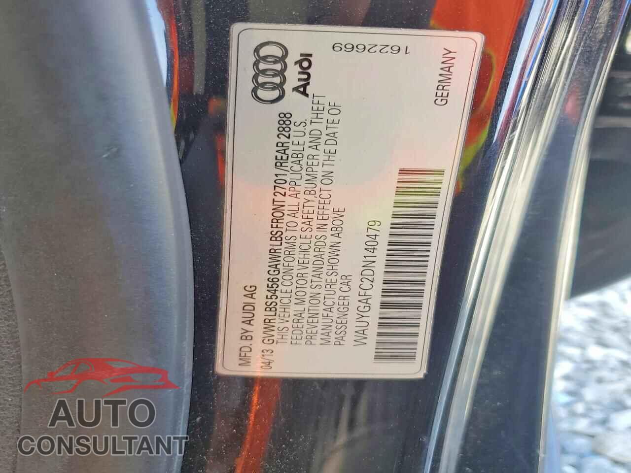 AUDI A7 2013 - WAUYGAFC2DN140479