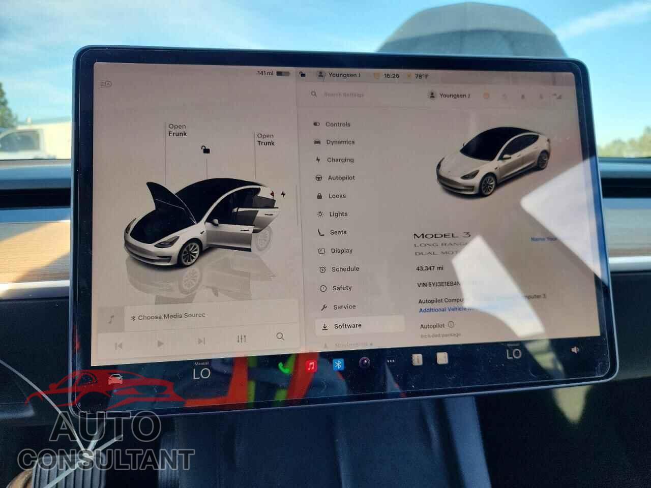 TESLA MODEL 3 2022 - 5YJ3E1EB4NF209541