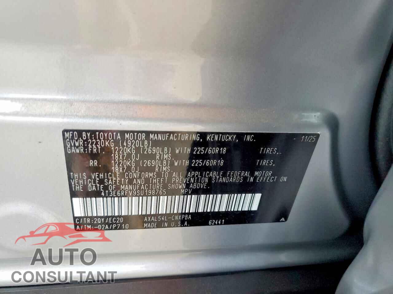 TOYOTA RAV4 2025 - 4T3E6RFV9SU198765
