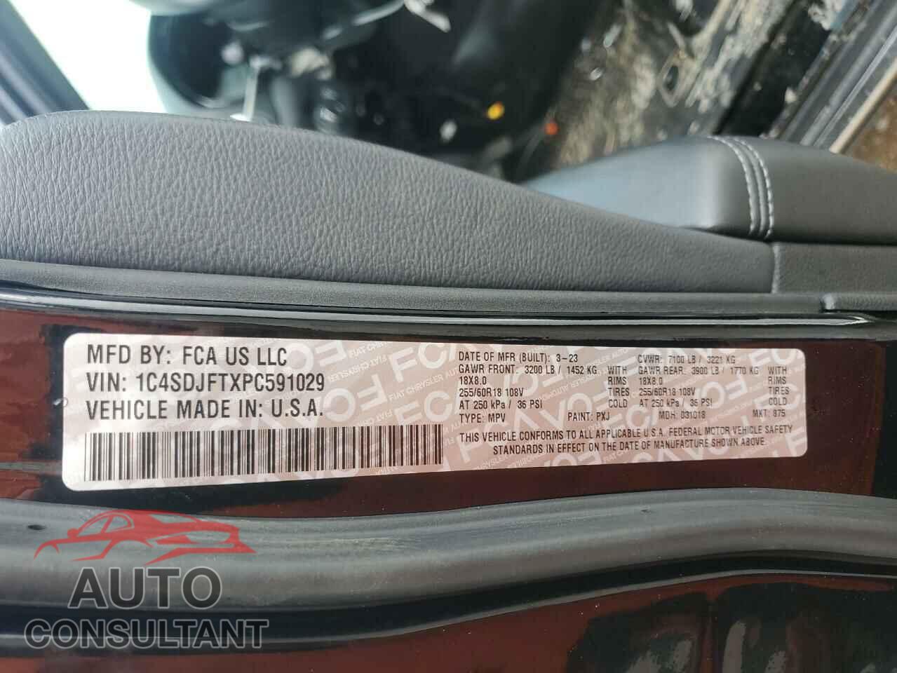 DODGE DURANGO 2023 - 1C4SDJFTXPC591029