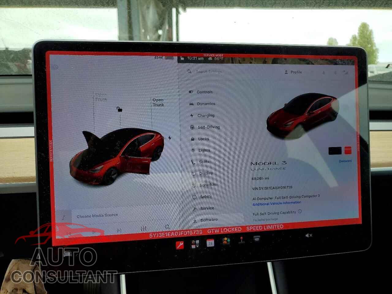 TESLA MODEL 3 2018 - 5YJ3E1EA0JF016739