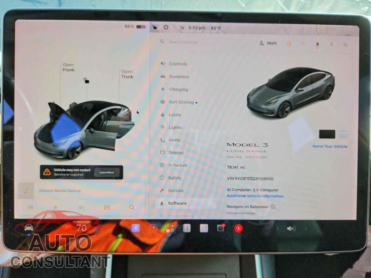 TESLA MODEL 3 2018 - 5YJ3E1EB2JF128600
