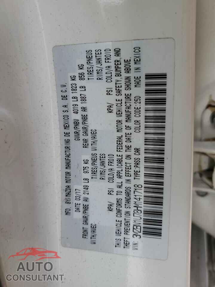MAZDA 3 2017 - 3MZBN1U78HM141718