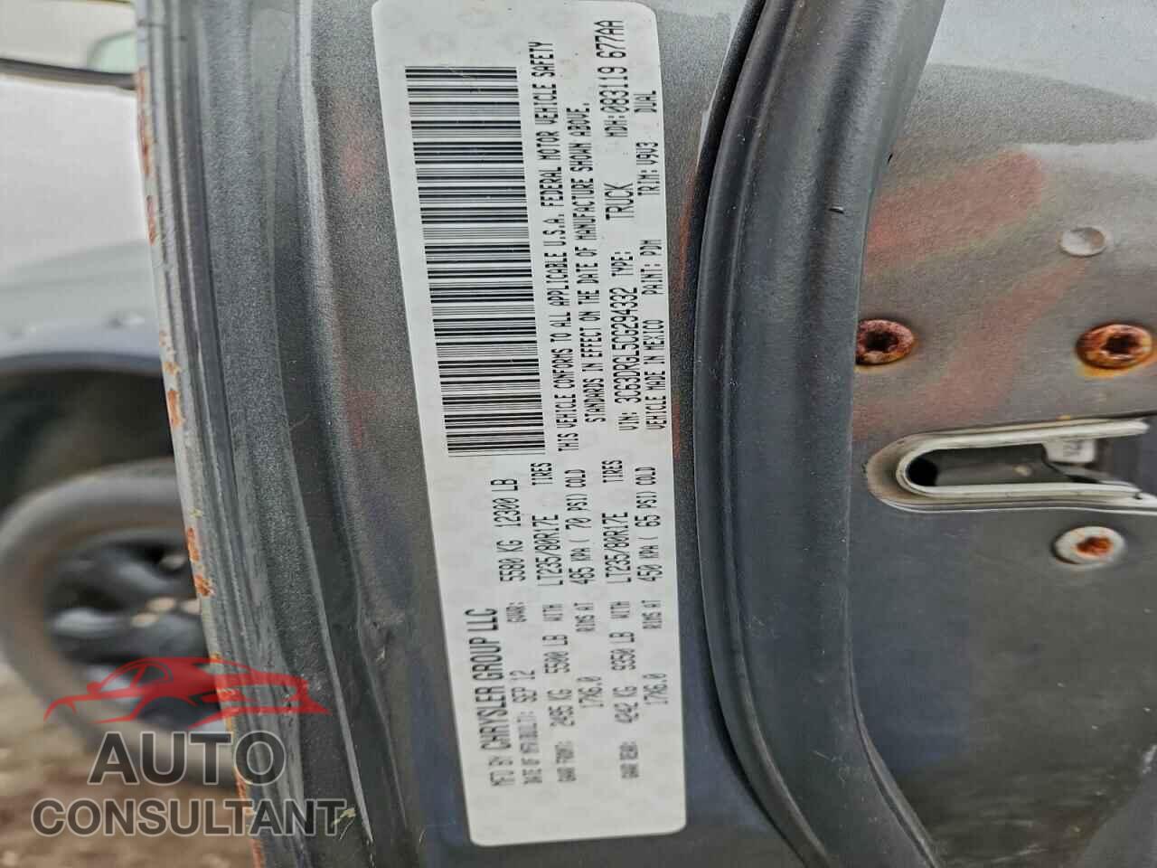 DODGE RAM 3500 2012 - 3C63DRGL5CG294332
