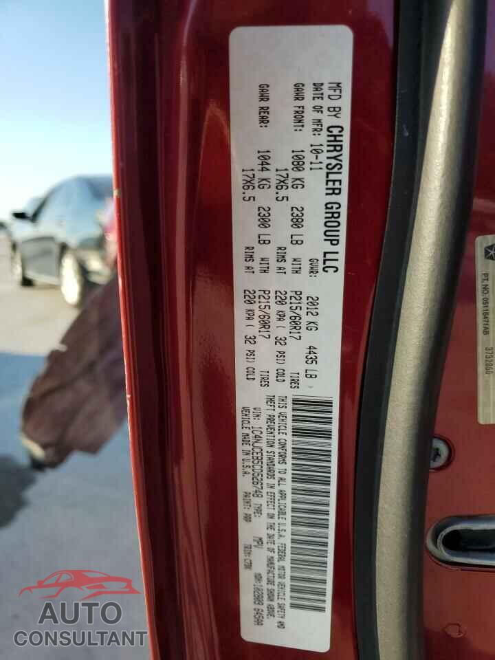 JEEP COMPASS 2012 - 1C4NJCEB5CD526748