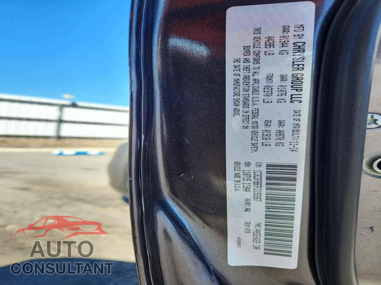 DODGE DART 2015 - 1C3CDFBB7FD193367