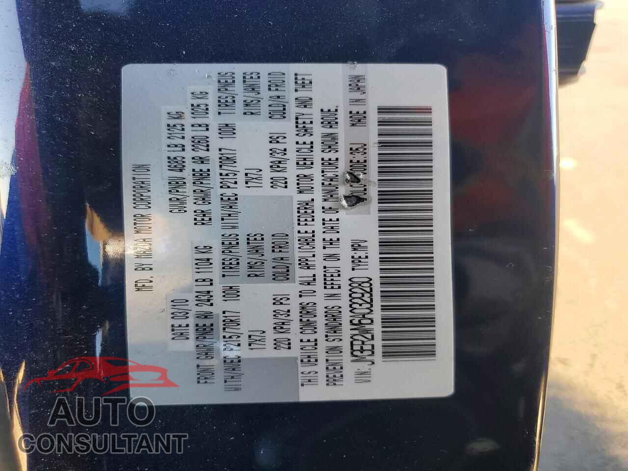 MAZDA CX-7 2010 - JM3ER2WM6A0329280