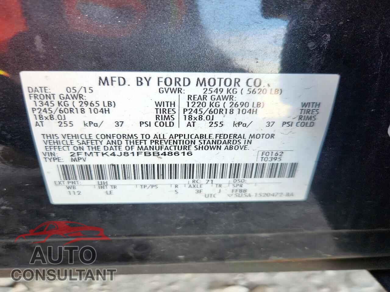 FORD EDGE 2015 - 2FMTK4J81FBB48616