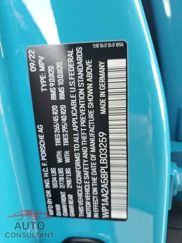 PORSCHE MACAN BASE 2023 - WP1AA2A58PLB03259