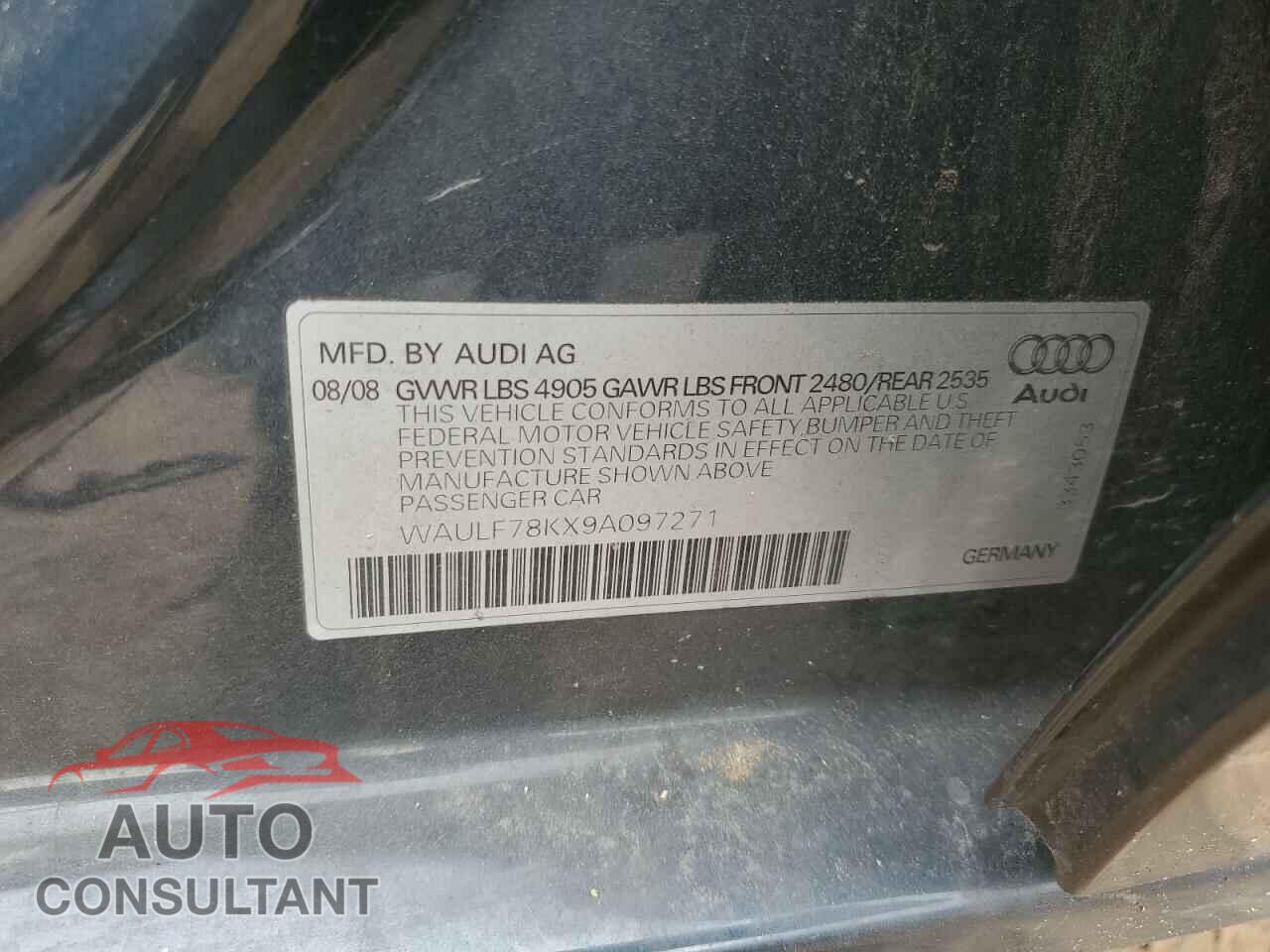AUDI A4 2009 - WAULF78KX9A097271