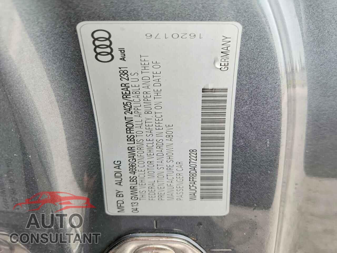 AUDI A5 2013 - WAUCFAFR8DA072228