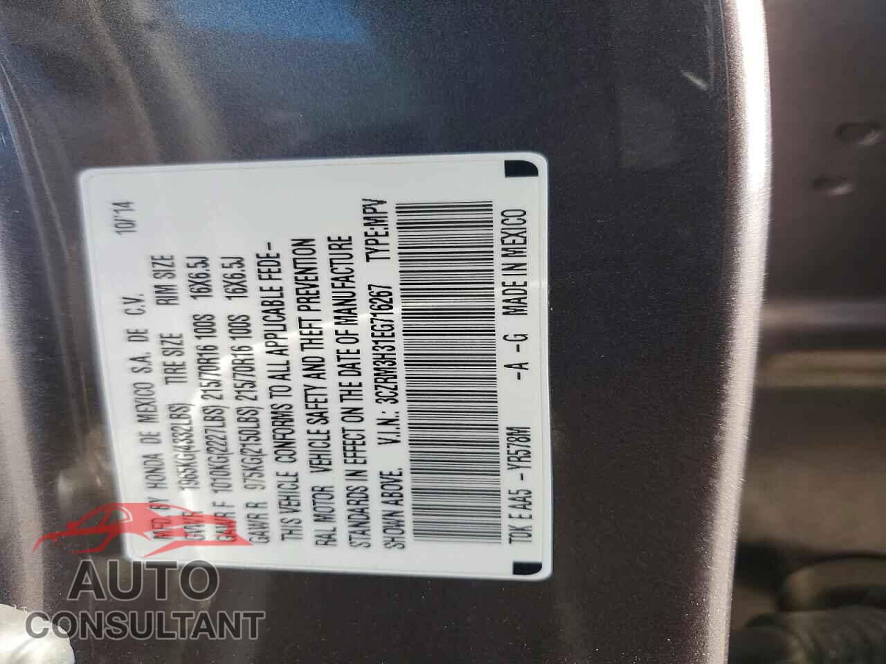 HONDA CRV 2014 - 3CZRM3H31EG716267