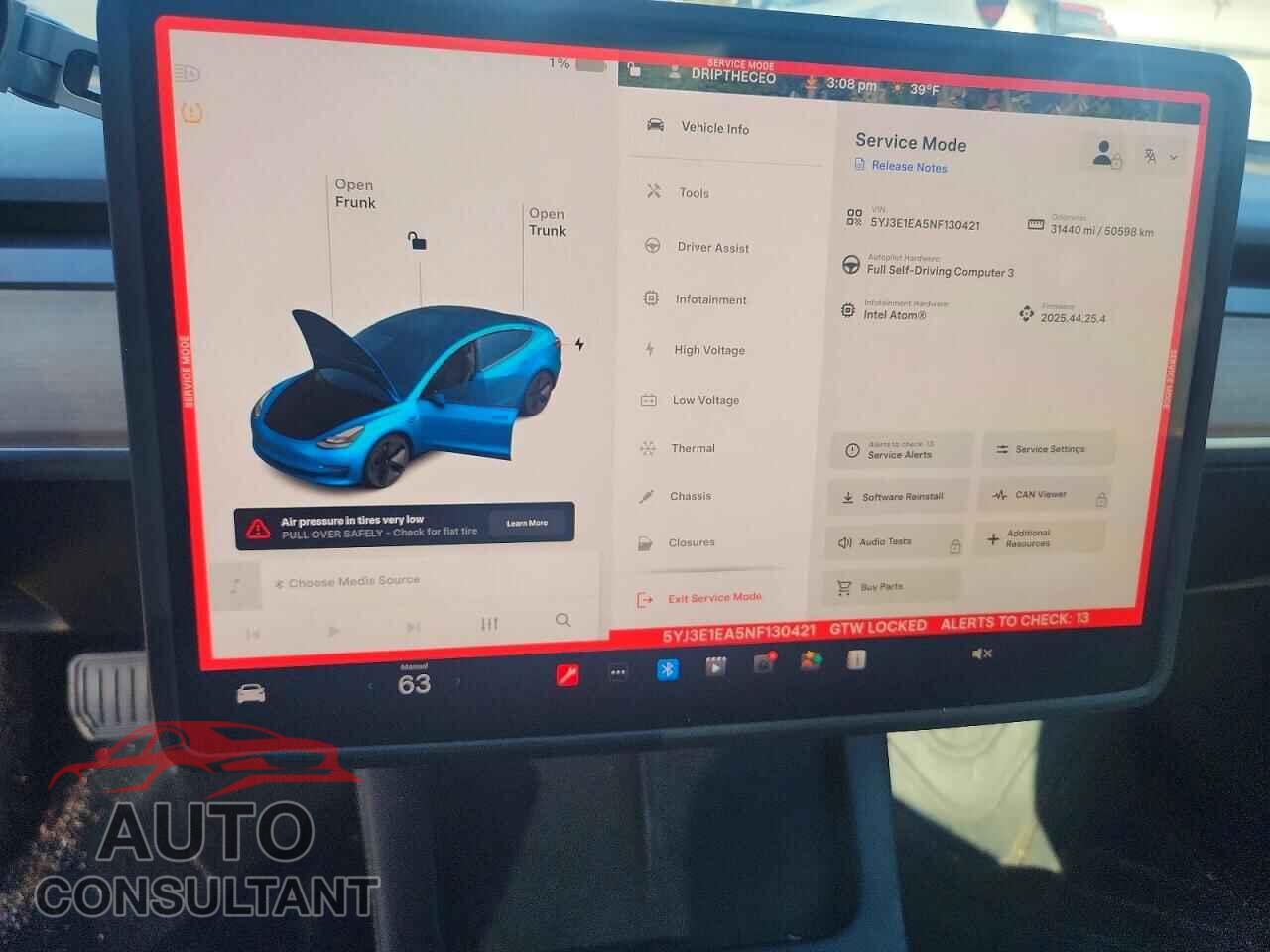 TESLA MODEL 3 2022 - 5YJ3E1EA5NF130421