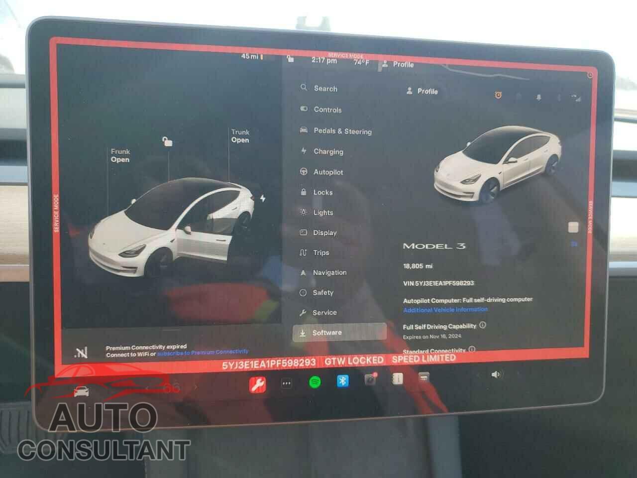 TESLA MODEL 3 2023 - 5YJ3E1EA1PF598293