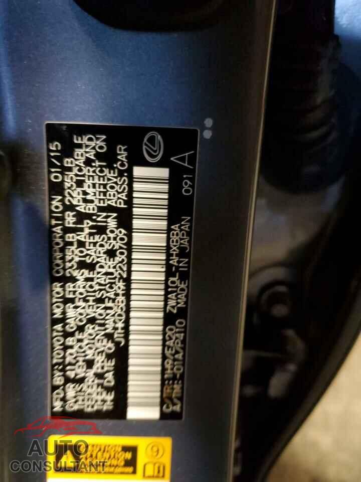 LEXUS CT 200 2015 - JTHKD5BH9F2230709