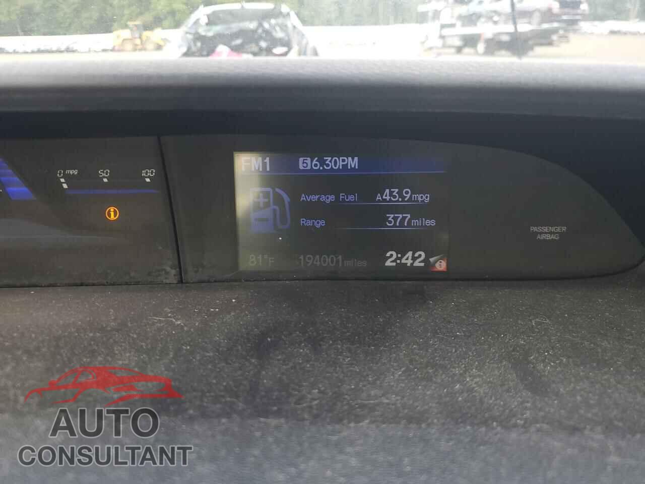HONDA CIVIC 2013 - 19XFB4F23DE201022