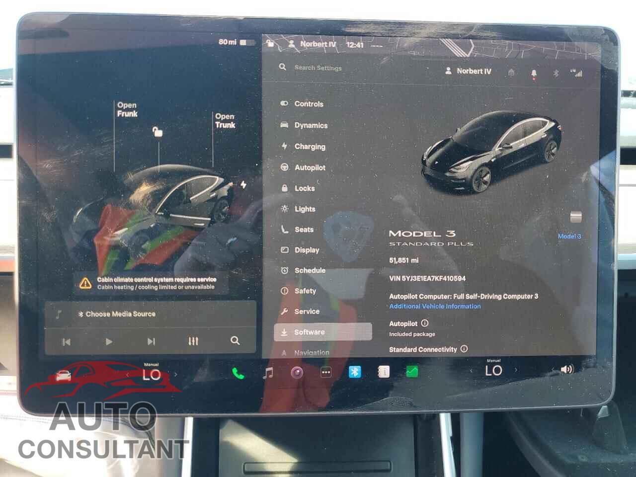 TESLA MODEL 3 2019 - 5YJ3E1EA7KF410594