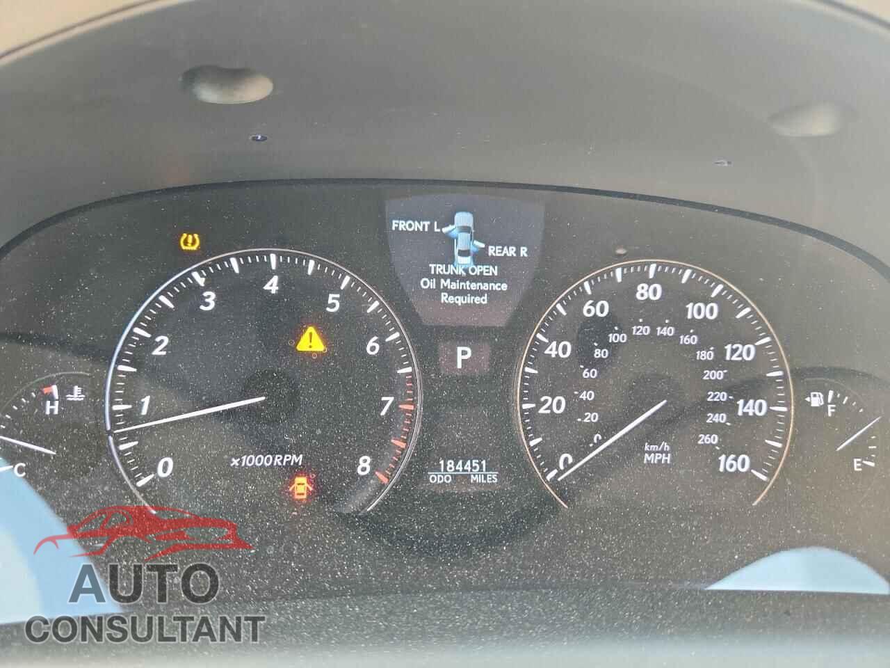 LEXUS LS460 2012 - JTHDL5EF8C5004192