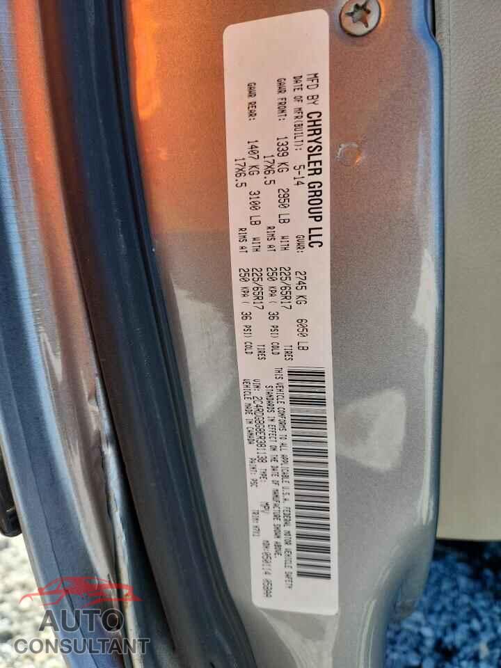 DODGE CARAVAN 2014 - 2C4RDGBG8ER381138