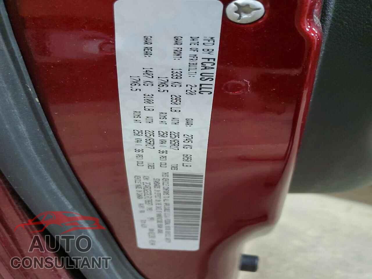 DODGE CARAVAN 2020 - 2C4RDGEG3LR178697