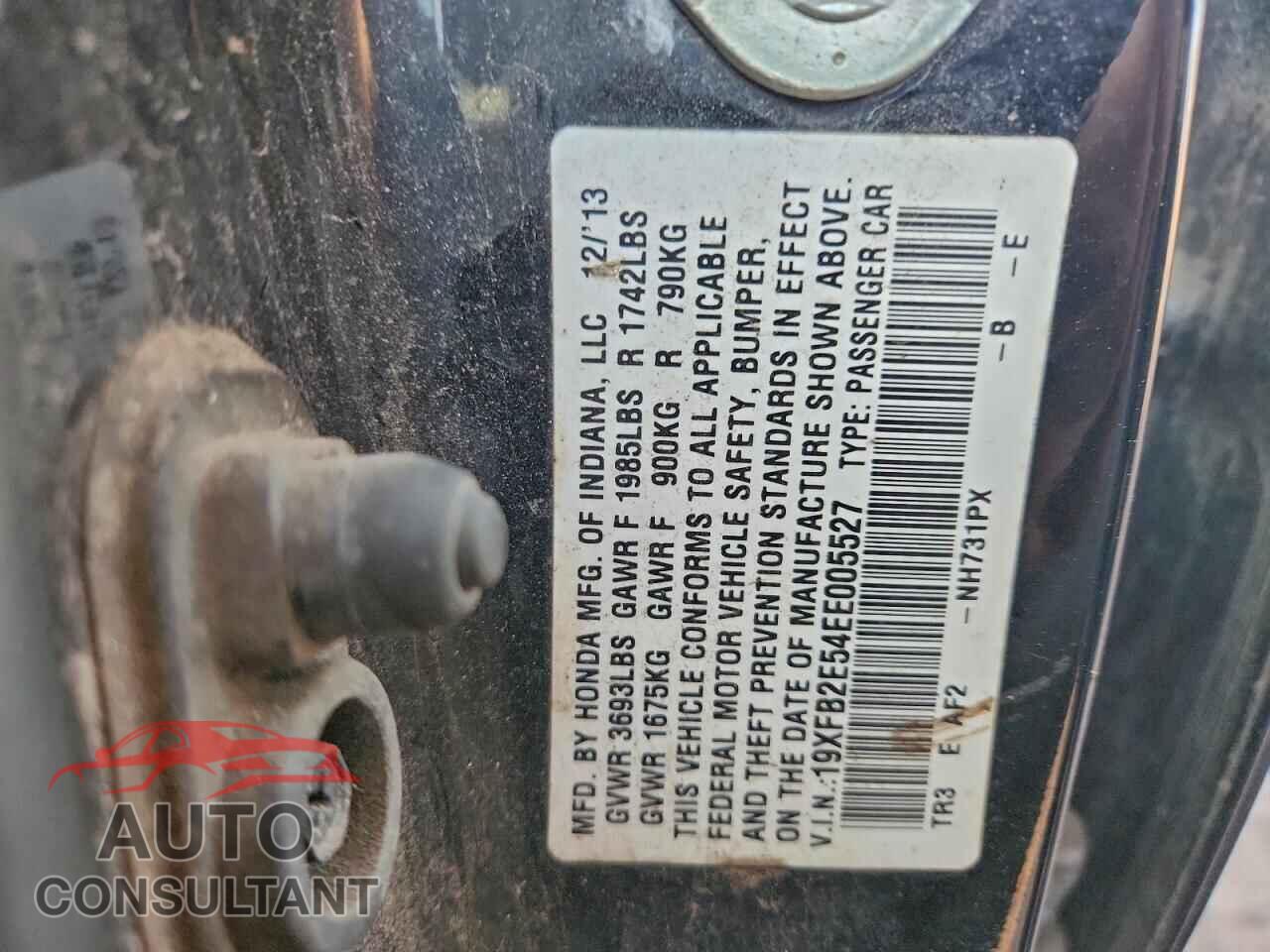 HONDA CIVIC 2014 - 19XFB2E54EE005527