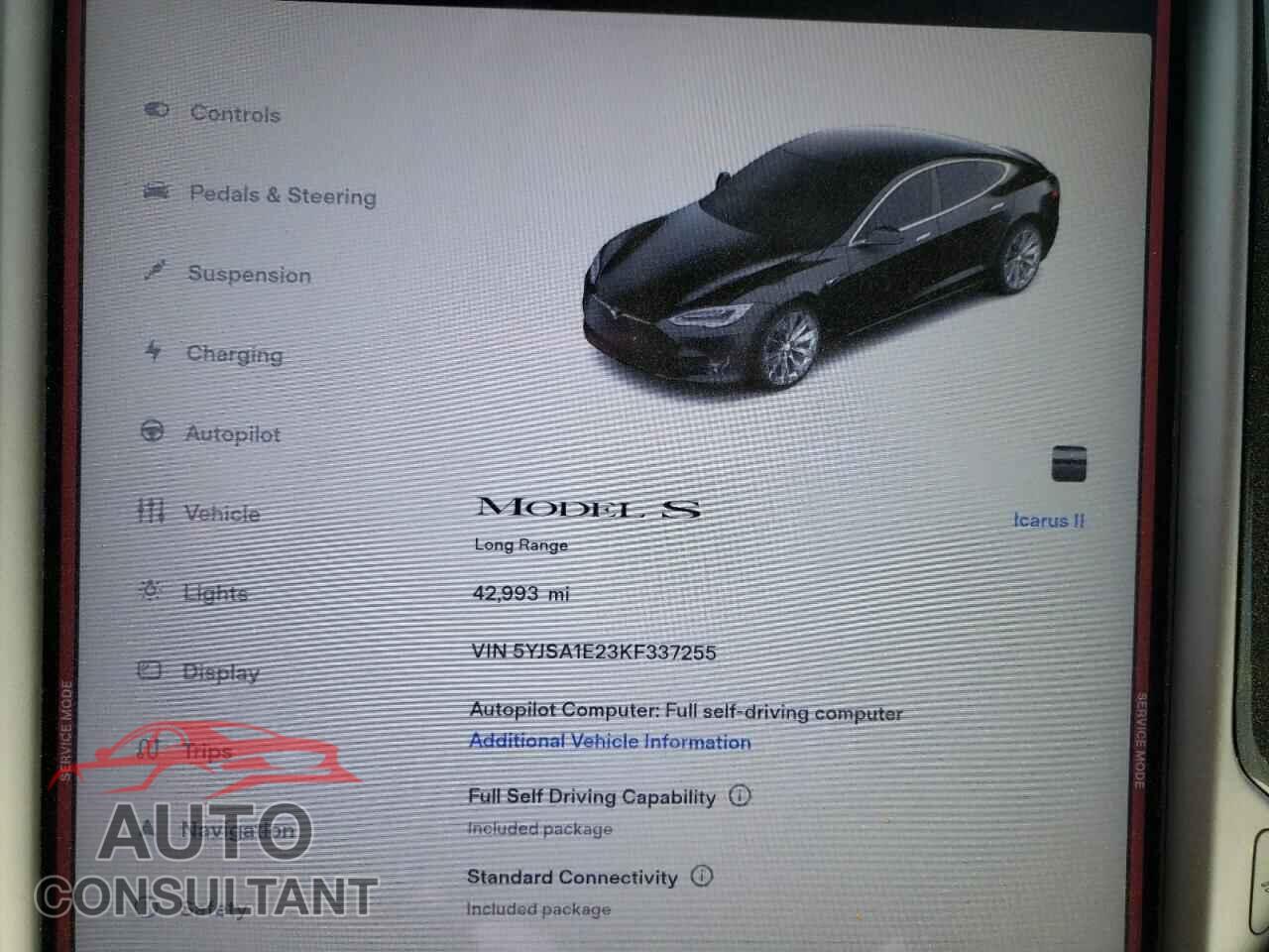 TESLA MODEL S 2019 - 5YJSA1E23KF337255