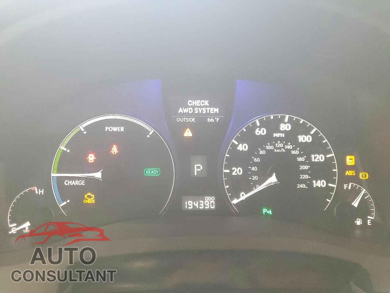 LEXUS RX450 2012 - JTJBC1BA6C2429712