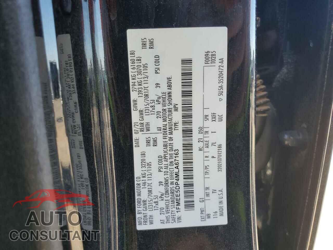 FORD BRONCO 2021 - 1FMEE5DP4MLA67163