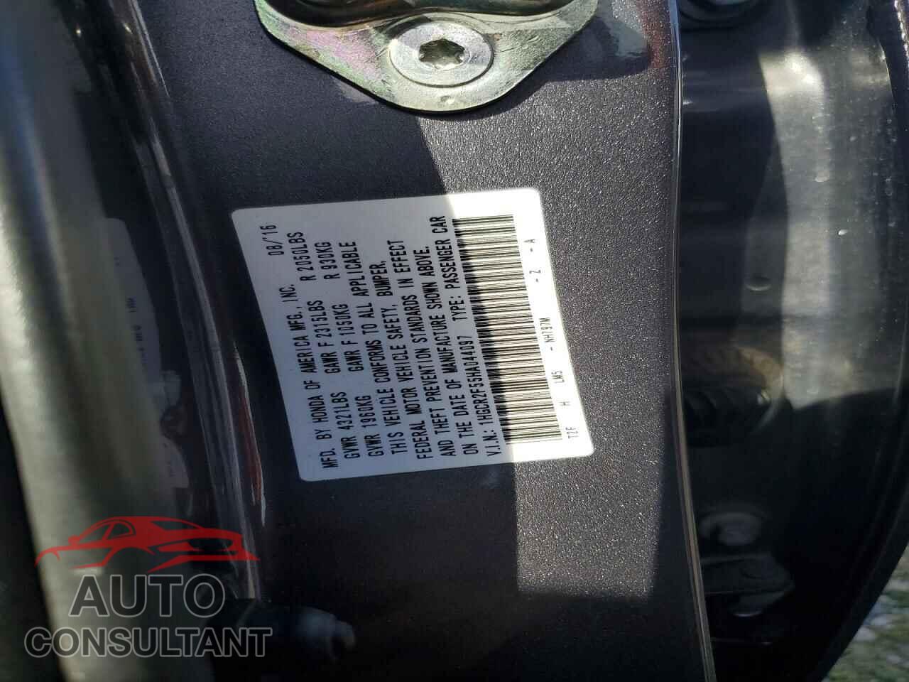 HONDA ACCORD 2017 - 1HGCR2F55HA044097