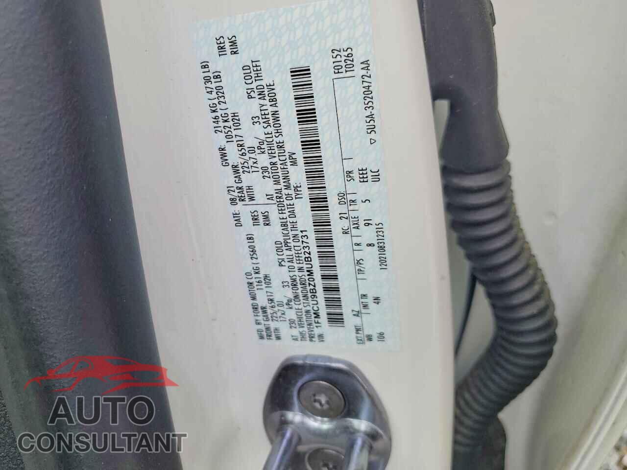 FORD ESCAPE 2021 - 1FMCU9BZ0MUB23731