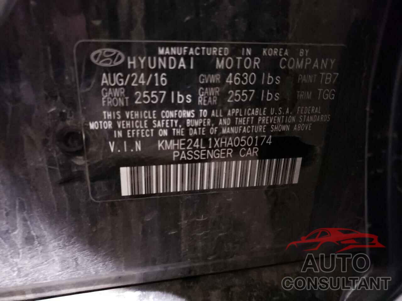 HYUNDAI SONATA 2017 - KMHE24L1XHA050174