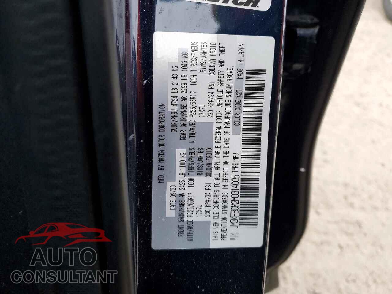 MAZDA CX-5 2021 - JM3KFBCM2M0314005