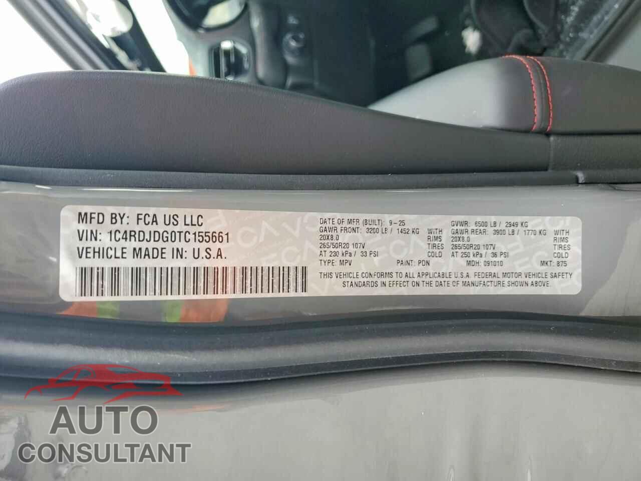DODGE DURANGO 2026 - 1C4RDJDG0TC155661