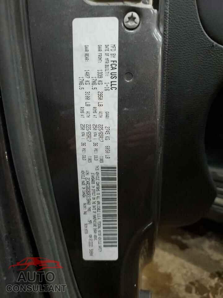 DODGE CARAVAN 2016 - 2C4RDGBG9GR315040