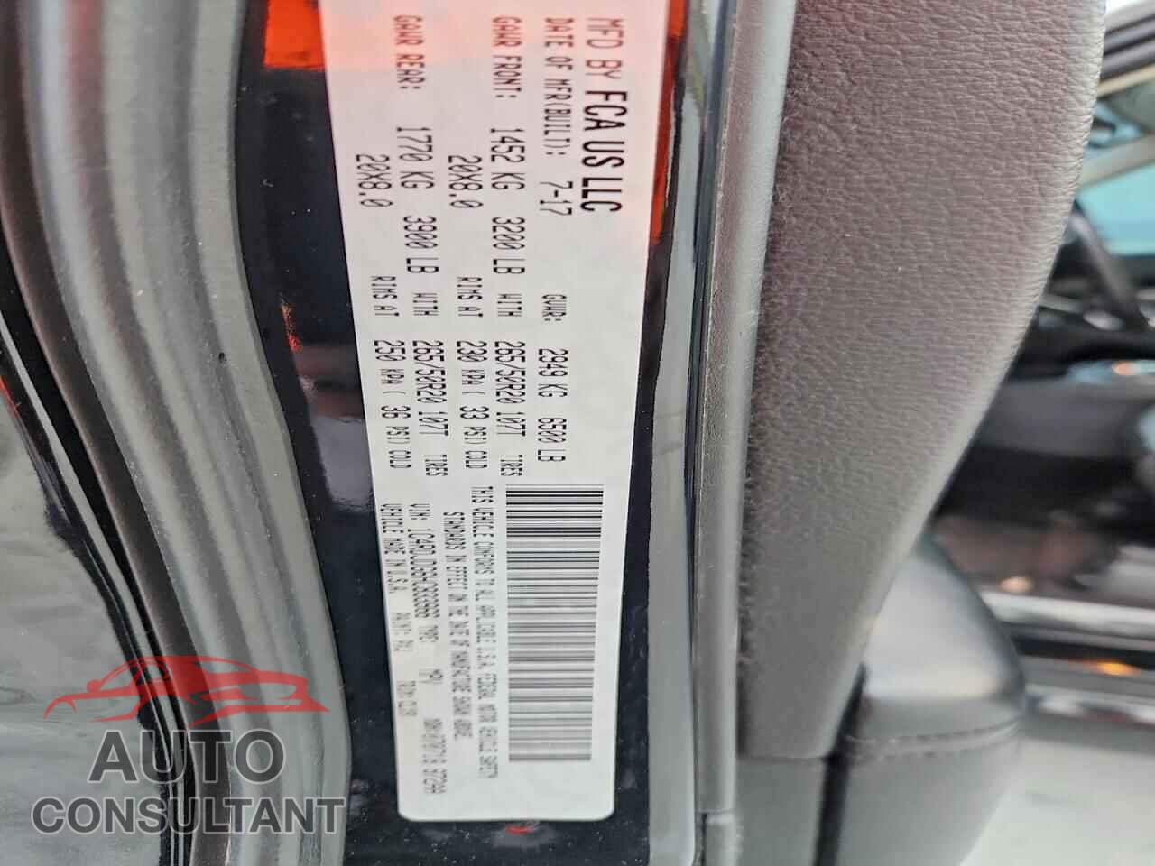 DODGE DURANGO 2017 - 1C4RDJDG6HC833966