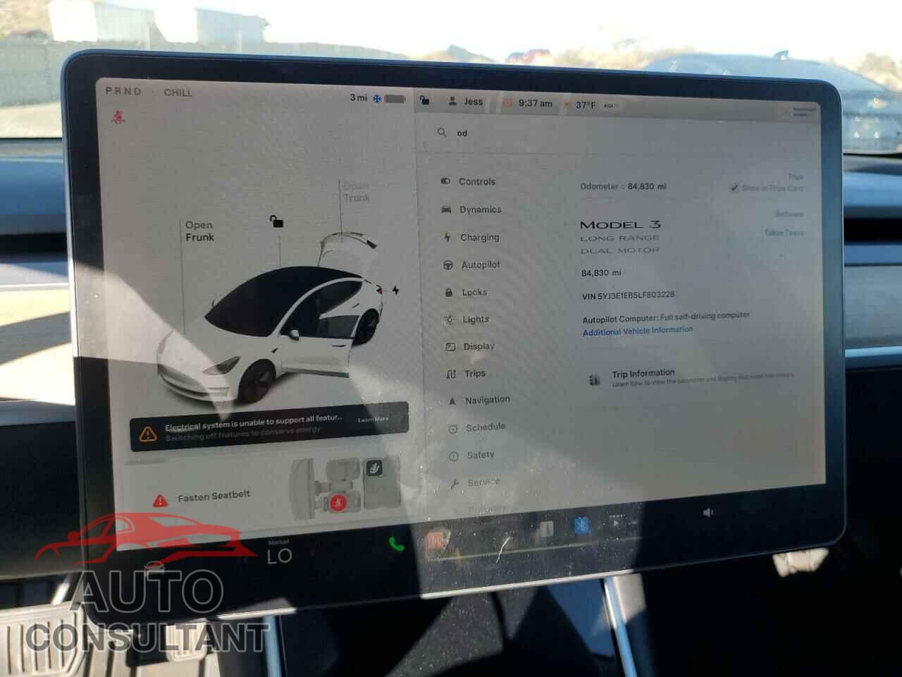 TESLA MODEL 3 2020 - 5YJ3E1EB5LF803228