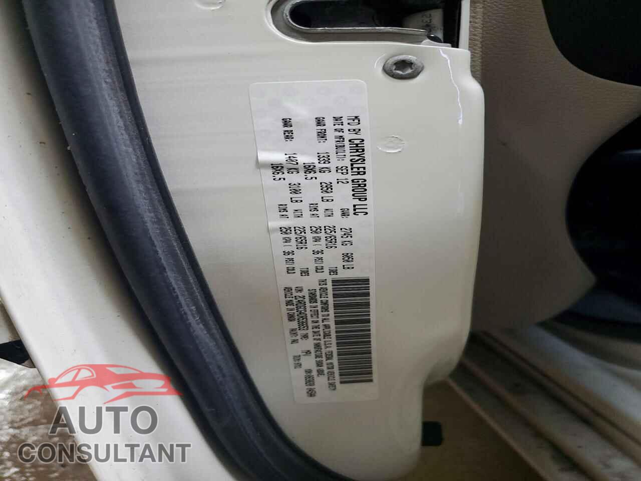 DODGE CARAVAN 2013 - 2C4RDGCG4DR536653