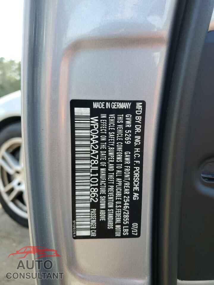PORSCHE PANAMERA 2018 - WP0AA2A78JL101862