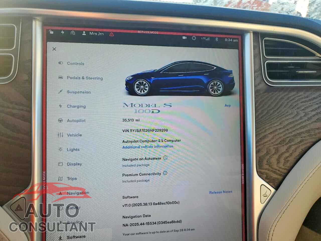 TESLA MODEL S 2017 - 5YJSA1E26HF229298