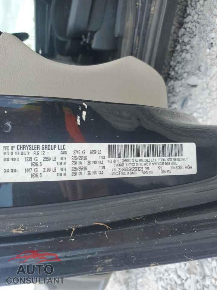 DODGE CARAVAN 2013 - 2C4RDGCG0DR503228